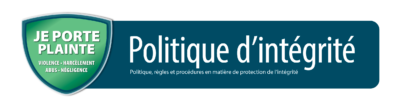 Je porte plainte - politique d'intégrité